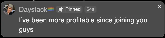 Bucko member says the community helped make their trading more profitable.