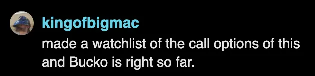 Bucko member shares positive feedback about the Bucko watchlist.