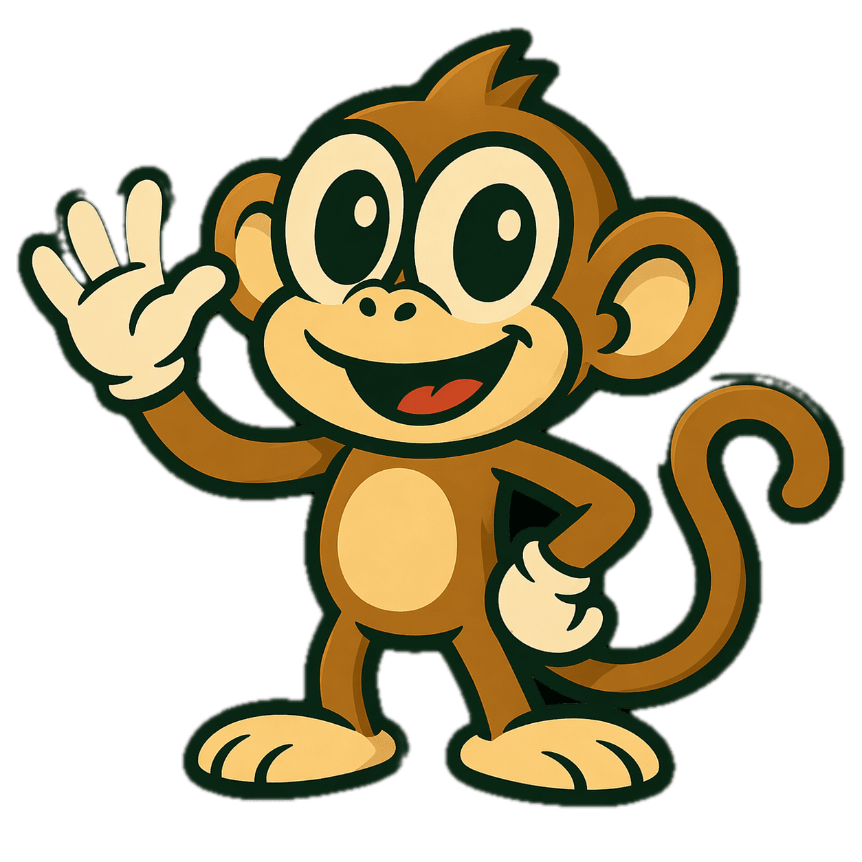 Monko waving